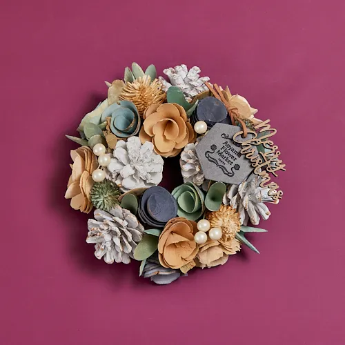 クリスマスリースとブーケのセット 【クリスマス】クリスマスリースK  