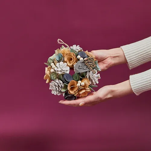 クリスマスリースとブーケのセット 【クリスマス】クリスマスリースK  