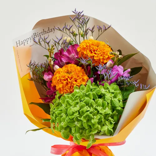 5/17～7/31到着】「Happy Birthaday」のメッセージ付き カラード