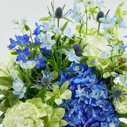 No27 ホワイト＆ブルー 爽やかマリンカラーフラワーガーランド⸜❤︎⸝‍ No27 ホワイト＆ブルー 爽やかマリンカラーフラワーガーランド