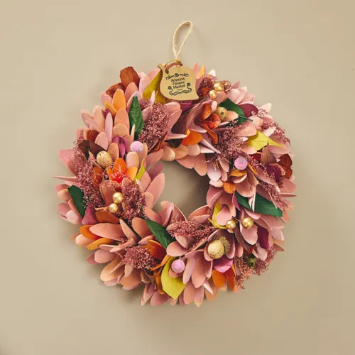 フラワー・リース u-kaOMMO OP 9/18～11/30到着】秋の深まりを感じるニュアンスカラー オータムリース