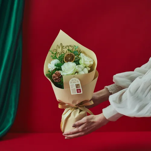 メイ クリスマスプレゼント アートフラワー クリスマスのお花ギフト