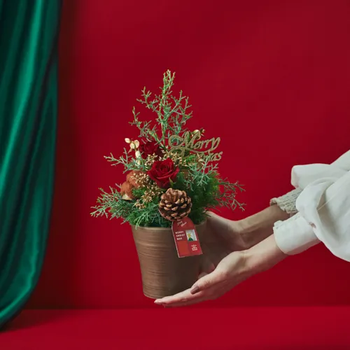 オーダー商品 クリスマス フラワーアレンジメント 合計4点 om1044◉オーダー＊クリスマス＊リース – プリザーブドフラワー