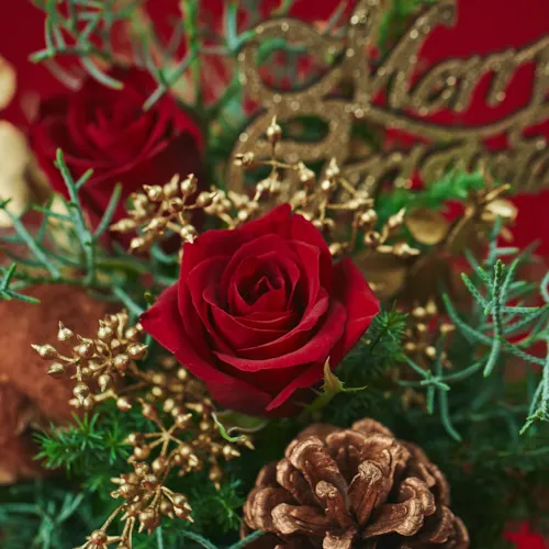 置くだけで華やぐ、ツリー風アレンジメント【クリスマス】ツリー