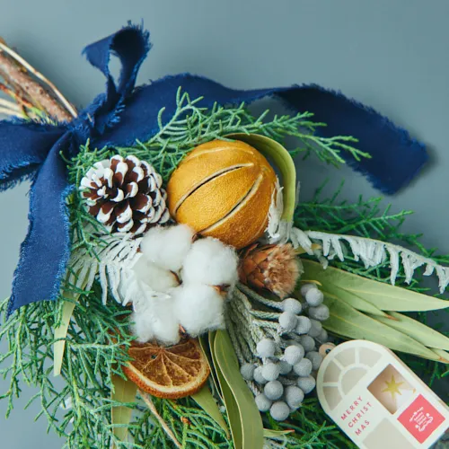 アドベント気分を盛り上げる壁飾り クリスマススワッグS | 青山