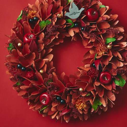 11/10～12/25到着】さくらんぼがアクセントのレッドリース クリスマス