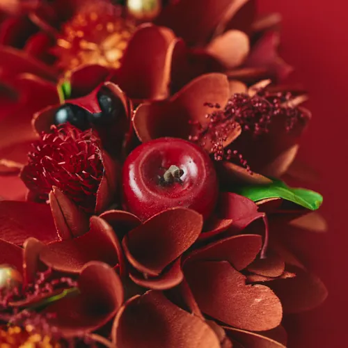 11/10～12/25到着】スカーレットカラーが鮮やかなリース クリスマス