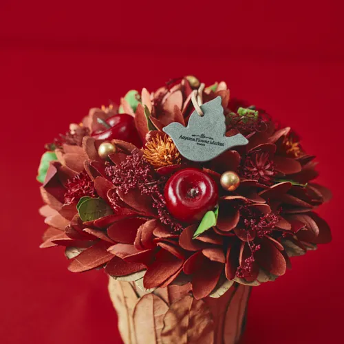 11/10～12/25到着】さくらんぼがアクセントのレッドリース クリスマス