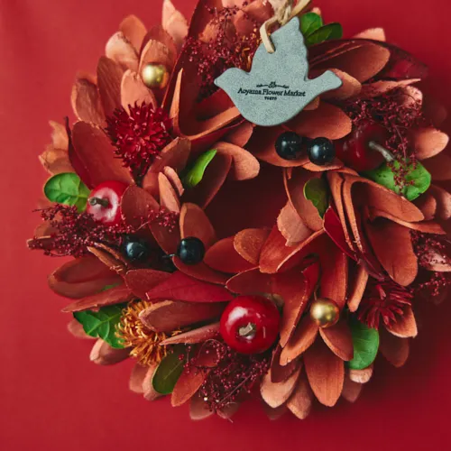 フラワー・リース ka クリスマスリース ベビーブルー プリザーブドフラワー K-FLEUR 通販