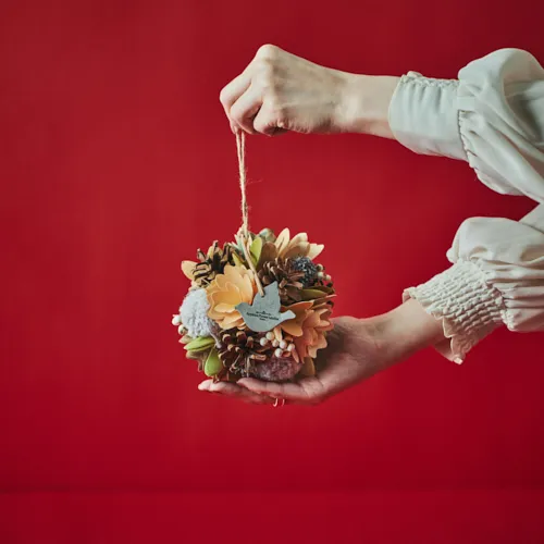 11/10～12/25到着】モダンなボールリース クリスマスボール K-2B