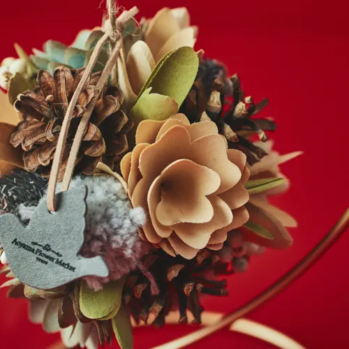 11/10～12/25到着】モダンなボールリース クリスマスボール K-2B