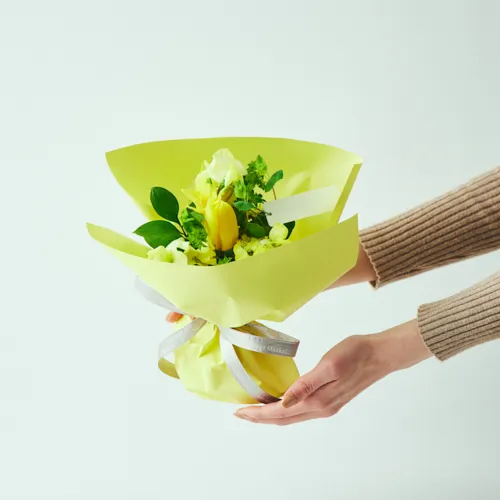 ラデュレ／テ・アールグレイとカラードミニブーケ（ミモザ）セット