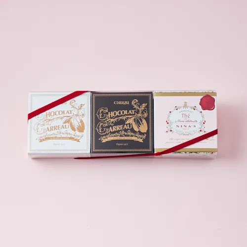 2/1～2/28到着】ミルクティー香るガトーショコラ×バラブーケ ラ