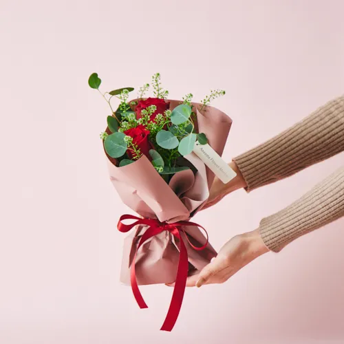 1/21～2/1到着】愛を伝えるプチギフト Canary flower vase S ローズ