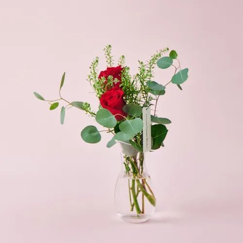 1/21～2/1到着】愛を伝えるプチギフト Canary flower vase L ローズ