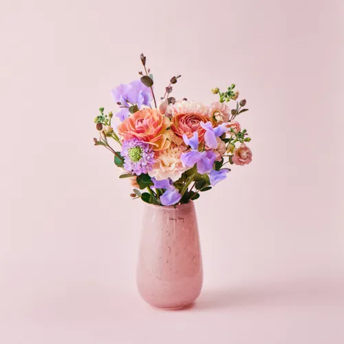 1/21～2/1到着】淡いピンクガラスの花瓶セット 【愛妻の日】Stromboli