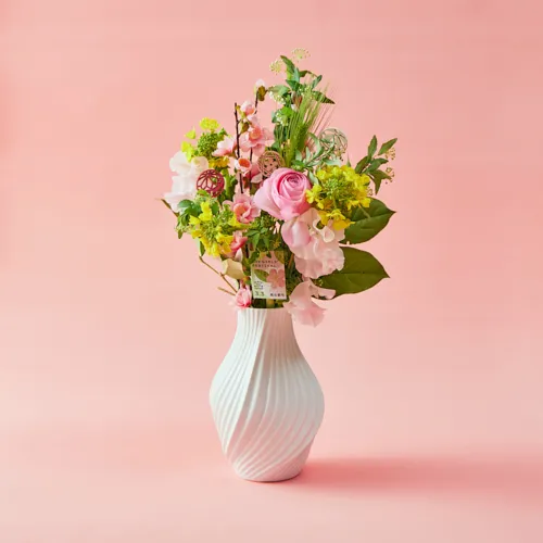 2/27～3/3到着】美しいシルエットのベース×春ブーケ Lyngby Porcelain