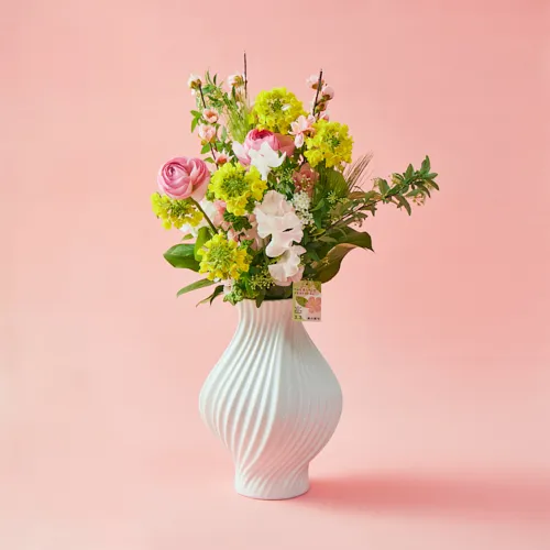 2/27～3/3到着】美しいシルエットのベース×春ブーケ Lyngby Porcelain