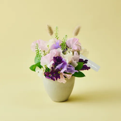 1/9～1/21到着】「門出」を祝うスイートピーが主役のギフト