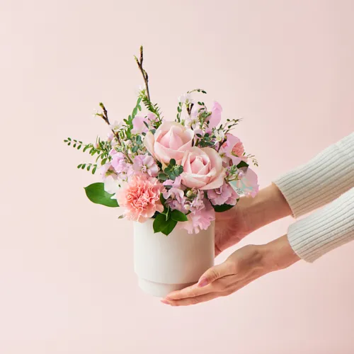 2/1～3/31到着】おうちでお花見できるそのまま飾れるアレンジ 桜ギフト