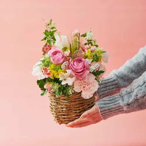 2/27～3/3到着】桃の節句にふさわしい華やぎアレンジ ひなまつり