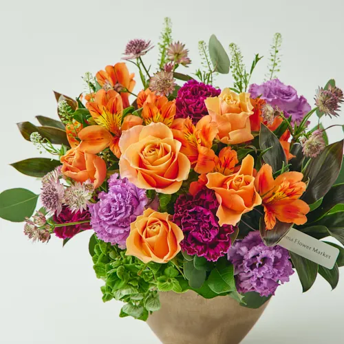 3/1～4/30到着】上品でエレガントなお祝い花 カラードアレンジメント