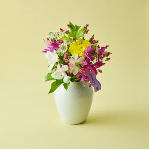 9/18～21到着】秋色のモダンな花々の花瓶セット 【敬老の日 花ギフト