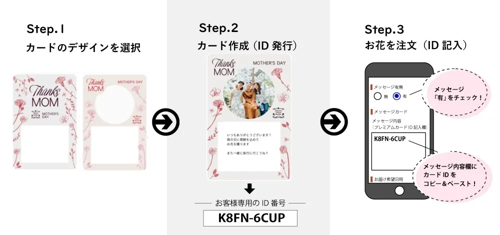 カードを作成して特別な感謝を伝えよう 【母の日 -ONLINE限定