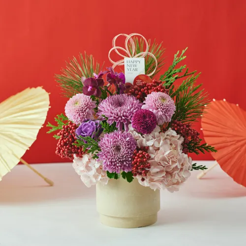 12/27～12/30到着】豪華絢爛な正月限定アレンジ【お正月】迎春
