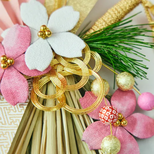 12/15～12/27到着】豊作を祈るたおやかな桜が主役【お正月】お飾りS