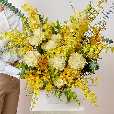 開店・オフィス移転などフォーマルなお祝いに【カラードアレンジメント