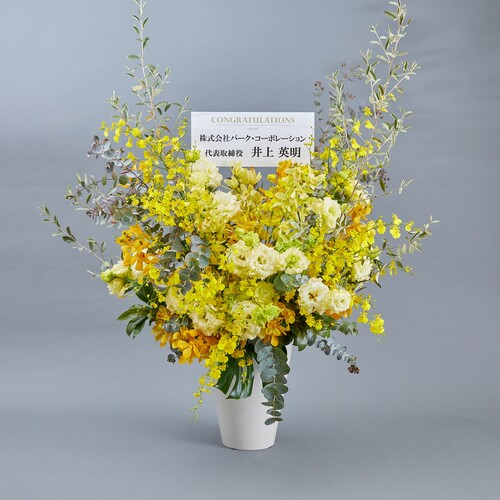 開店・オフィス移転などフォーマルなお祝いに【カラードアレンジメント