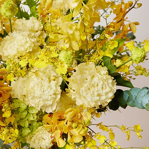 開店・オフィス移転などフォーマルなお祝いに【ヒノキスタンド（ミモザ