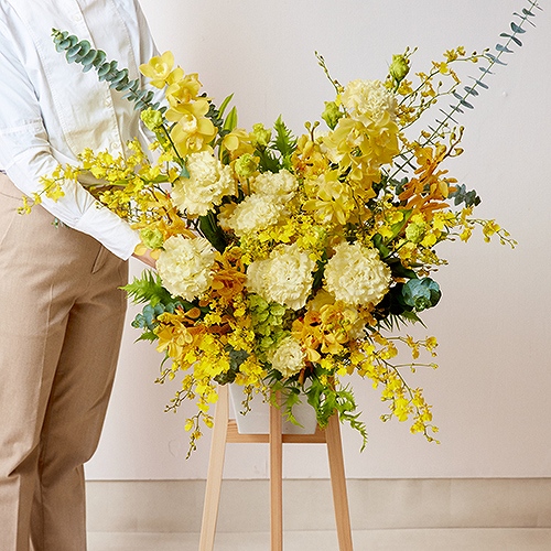 ポテチーノ　ゴミ箱　黄色　お花 ポテチーノ ゴミ箱 黄色 お花