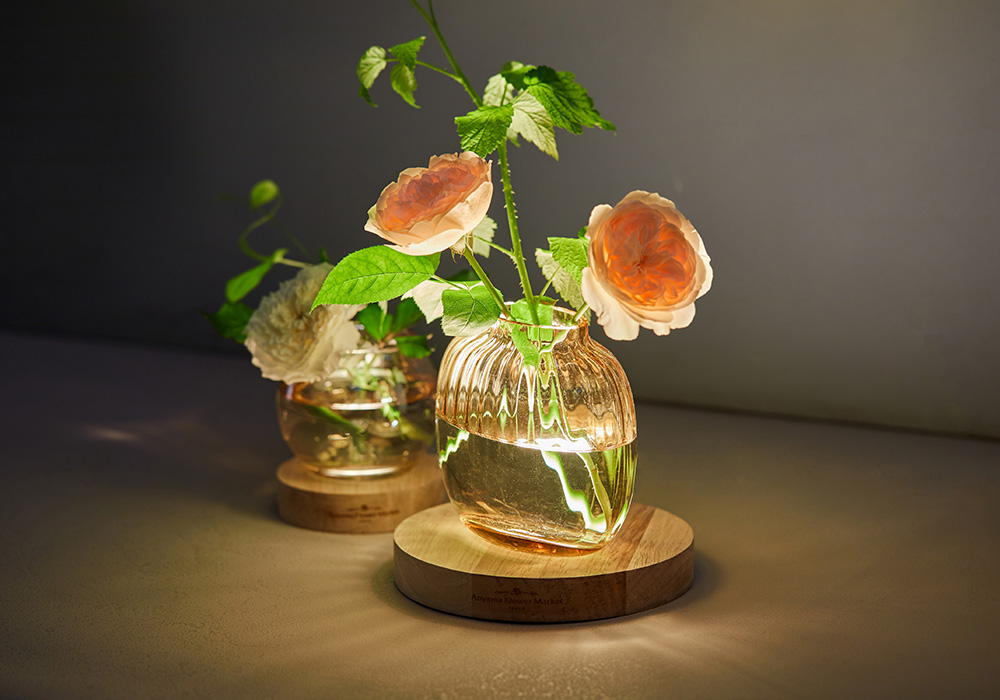本物の 花の陰影を楽しむLED台座「Hana Terrace(ハナテラス）」 | 青山 工芸品