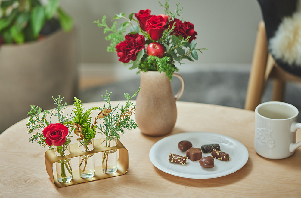 オーダー商品 クリスマス フラワーアレンジメント 合計4点 om1044◉オーダー＊クリスマス＊リース – プリザーブドフラワー