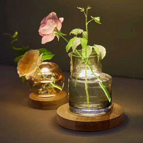 花の陰影を楽しむLED台座 Hana Terrace（ハナテラス） Lサイズ | 青山