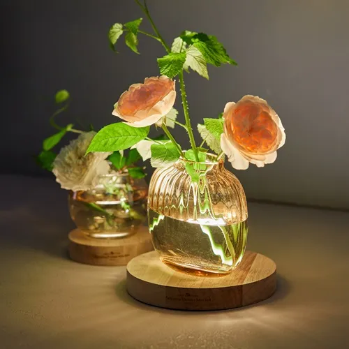 花の陰影を楽しむLED台座 Hana Terrace（ハナテラス） Lサイズ | 青山