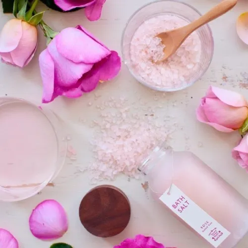 ダマスクローズの香りにやさしく癒される オリジナルバスソルト ROSE