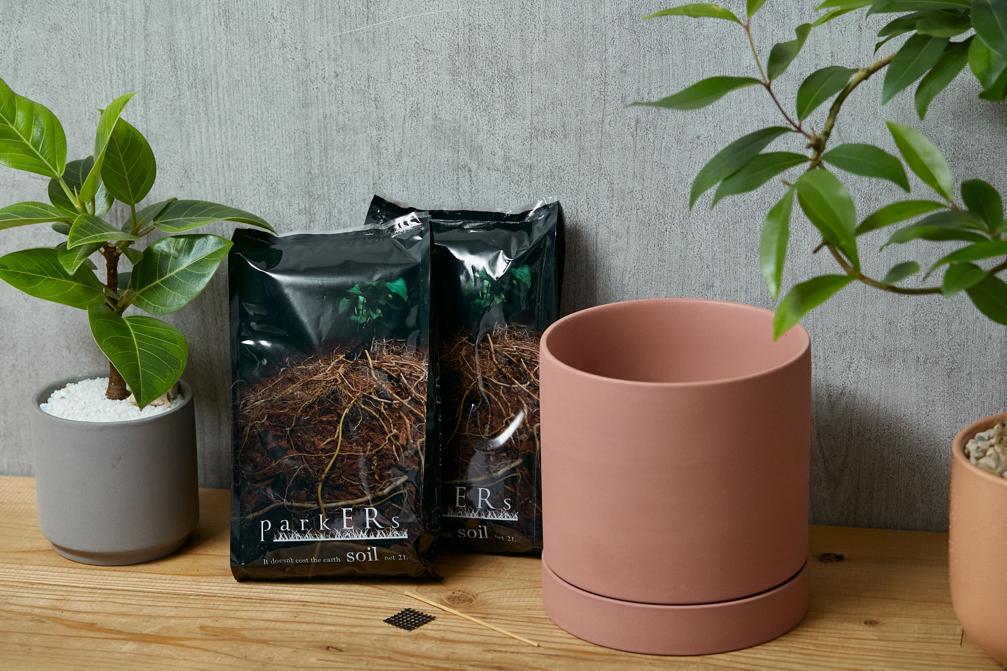 プランター×用土セット/6号鉢穴ありプランター/Murmur（ミュールミル