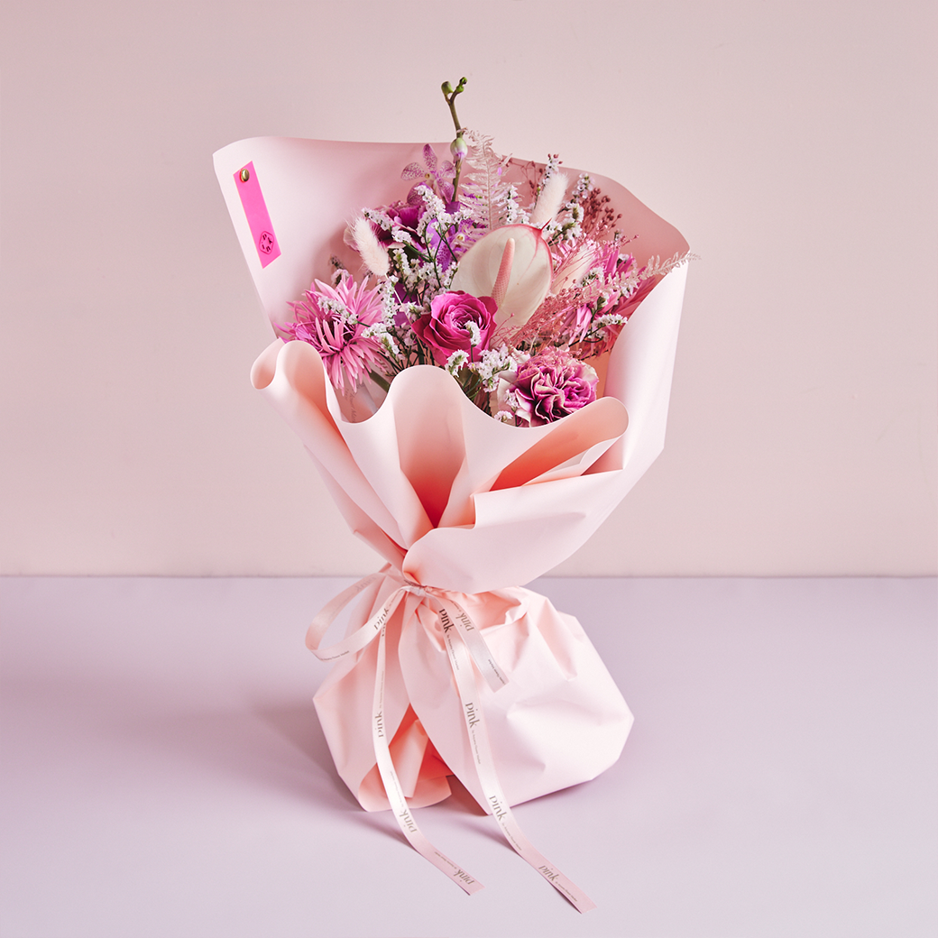 お花の贈り物そらーるドライフラワー 花材 ブルーム 3〜1 小分け約1 モーブピンク 4袋