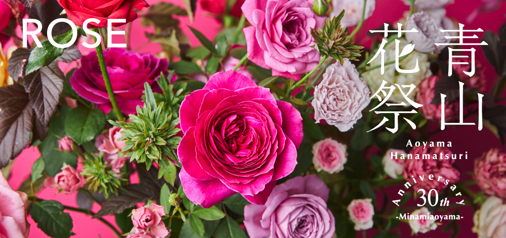 【青山花祭】4月は一番人気のピンクのバラを100種揃えます！