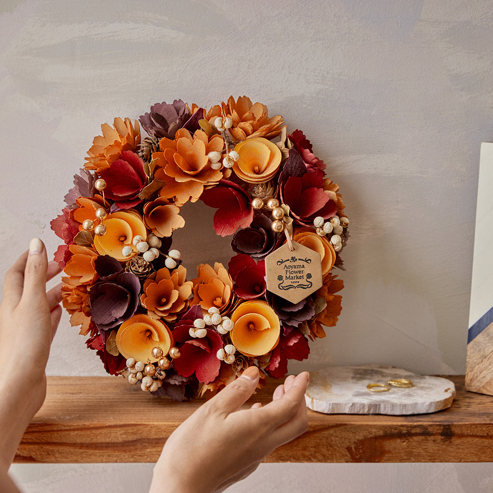 自然を切り取ったワンシーンの雰囲気のリース　ドライフラワーリース　母の日 自然を切り取ったワンシーンの雰囲気のリースドライフラワーリース母の日