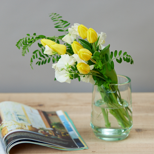 2 4 5到着 元気の出る花 Weekly Flower チューリップ 黄色系 7本 季節の草花 ベースセット 青山フラワーマーケット公式 花屋 花 花束 フラワーギフト 通販