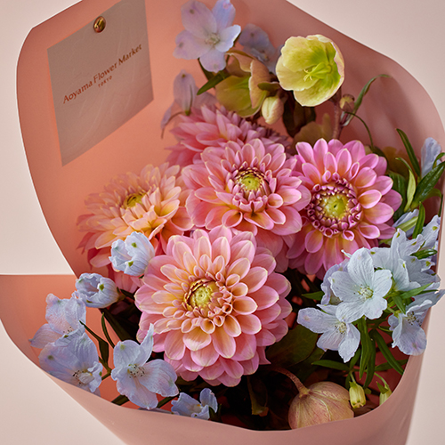 産直】日光園芸のさくらブルーBouquet | 青山フラワーマーケット｜花束