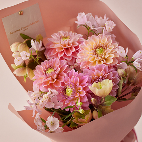 産直】日光園芸のさくらピンクBouquet | 青山フラワーマーケット｜花束