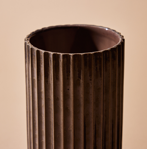 Lyngby Porcelain(リュンビューポーセリン)/Radiance Vase グレー H15