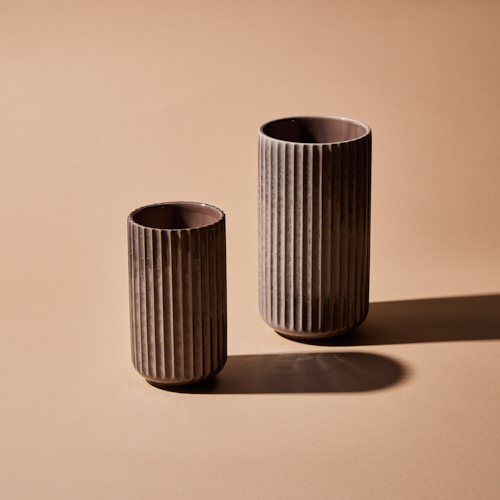Lyngby Porcelain(リュンビューポーセリン)/Radiance Vase グレー H20