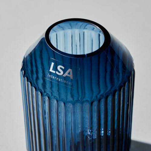 LSA(エルエスエー)/Rotunda Vase Sapphire H15 | 青山フラワー