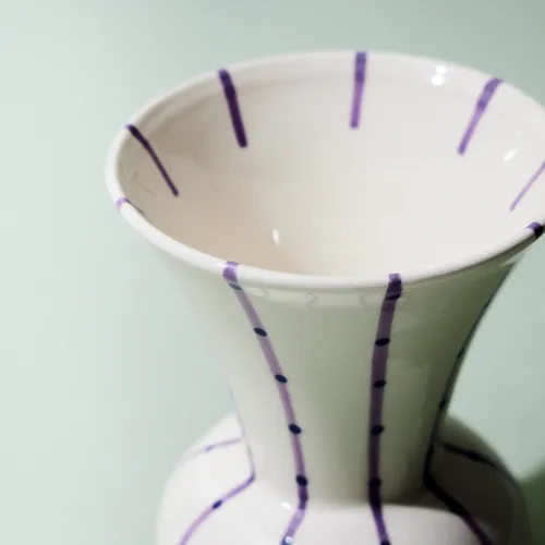 KAHLER(ケーラー)/Signature vase パープル H15 | 青山フラワー